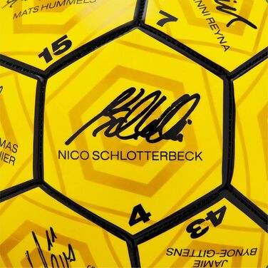 Футбольний м'яч Borussia Dortmund 2023/24 з автографами, жовтий, розмір 5, унісекс, для юніорів