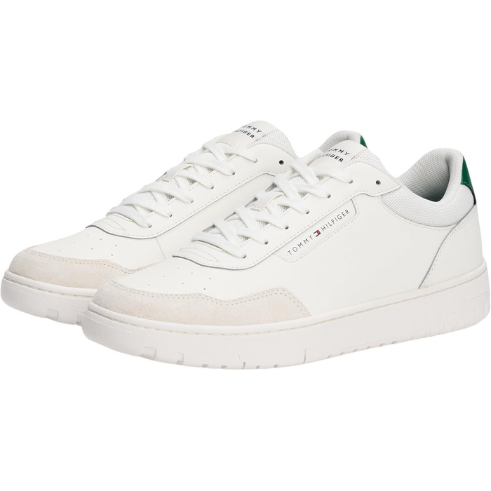Чоловічі шкіряні кросівки Tommy Hilfiger Court Sneaker Basket Core Elegant, білий/екрю, розмір 46 EU