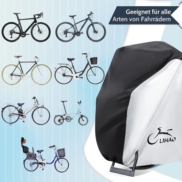 Водонепроникний чохол для велосипеда LIHAO 210D, 200 x 110 x 70 см з сумкою для зберігання