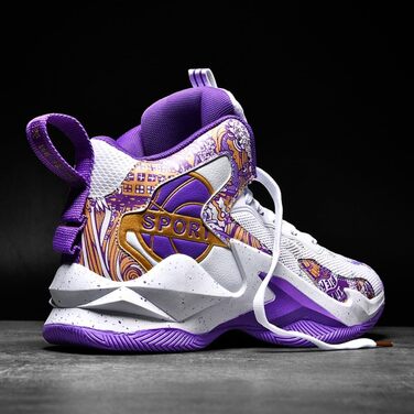 Баскетбольні кросівки для чоловіків та жінок. Легкі спортивні кросівки для ходьби, повсякденні снікерси. Зносостійкі, з антиковзким покриттям, розміри 36-45 EU, колір фіолетовий