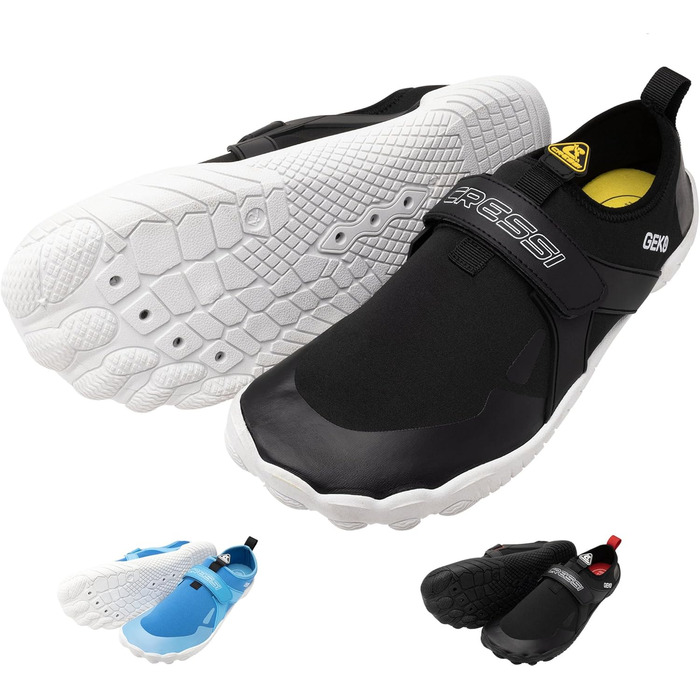 CRESSI Geko Shoes - унісекс черевики для дайвінгу та снорклінгу, чорно-білі, 37 EU