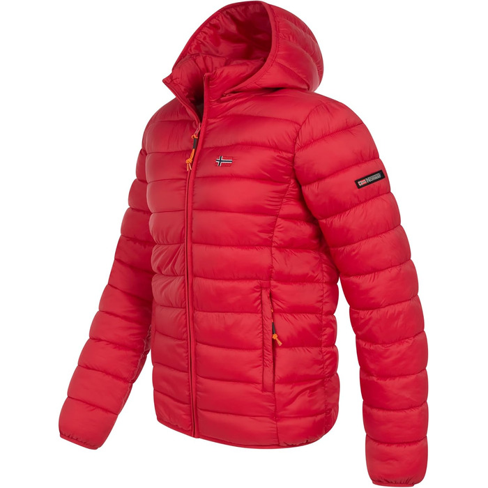 Чоловіча зимова куртка Geographical Norway: тепла, з підкладкою, для активного відпочинку, з капюшоном, червона (XXL)