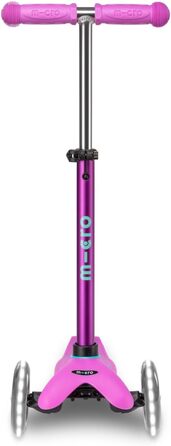 Самокат дитячий Micro Deluxe Kinder Scooter з регульованим кермом та підсвіткою коліс, лавандовий