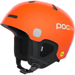Дитячий лижний та сноуборд шолом POCito Auric Cut MIPS з LED, захистом MIPS, вентиляцією, флуоресцентний помаранчевий, розмір M-L (55-58 см)