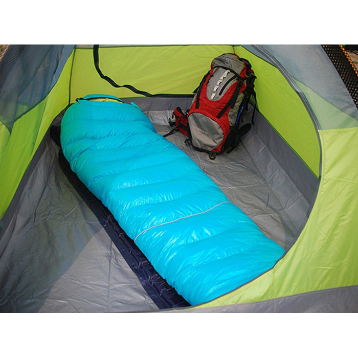 Сплячий мішок LMR Outdoor для кемпінгу, ультралегкий, з компресійним мішком (світло-блакитний)