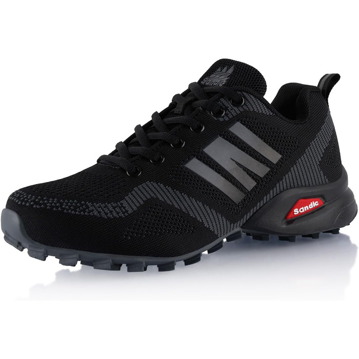 Черевики для трекінгу та трейлраннінгу для жінок та чоловіків, чорно-темно-сірі, 43 EU