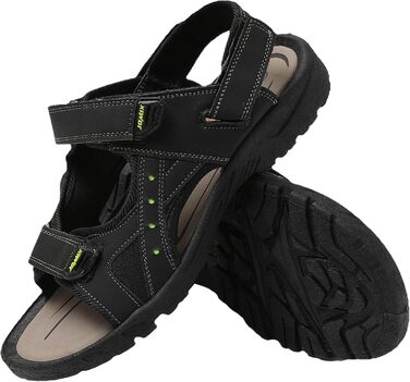 Чоловічі сандалі JOMIX для активного відпочинку та подорожей, на липучках, чорні (45 EU)