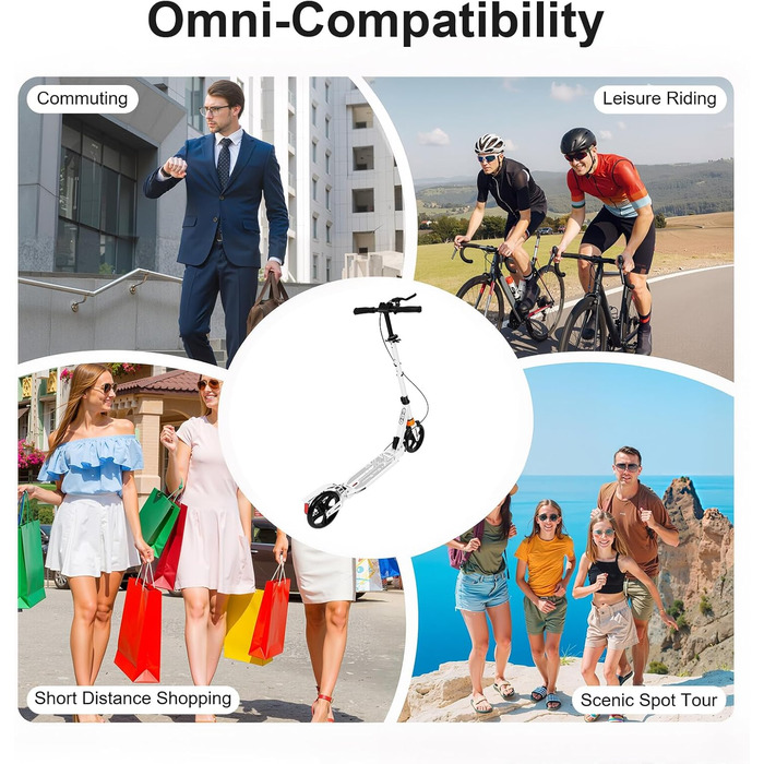 Міський самокат Cityroller: складний, з гальмом та амортизацією, регульована висота, для дорослих та дітей