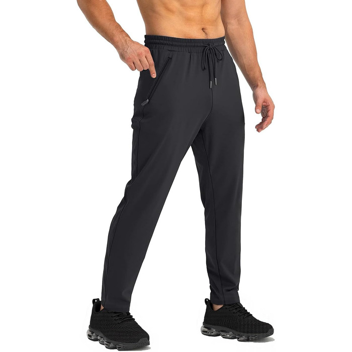 Чоловічі бігові кросівки з повітряною подушкою, дихаючі, для тенісу, модні, з антиковзаючою підошвою, для тренувань, відпочинку, спорту, фітнесу, подорожей, комфортні, чорні, 42 EU