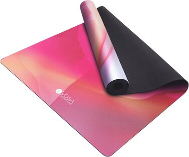 Йога-мат Yoga Design Lab Combo 3.5мм, нековзкий, натуральний каучук, з ременем для перенесення, рожевий, мат/рушник, ідеально для інтенсивних тренувань