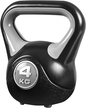 Гиря Miweba Sports KB200 4 кг для фітнесу, силових тренувань, гумове покриття, для дому та вулиці