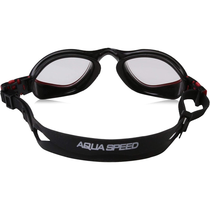 Окуляри для плавання Aqua Speed Herren Clear Lens Flex Monoblock чорно-червоні