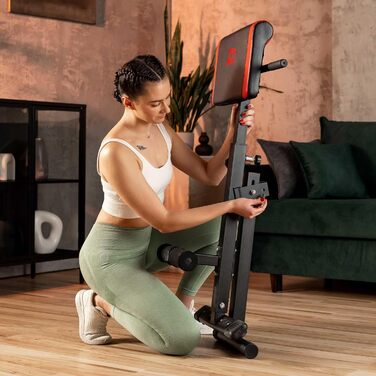 Тренажер для спини та пресу Hop-Sport HS-1016, гіперекстензія 45°, складаний, для дому