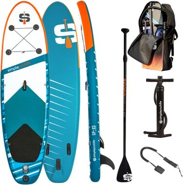 Надувна SUP-дошка 9'2, 10'2 або 10'6 з веслом, страховкою, насосом Double Action і сумкою для транспортування