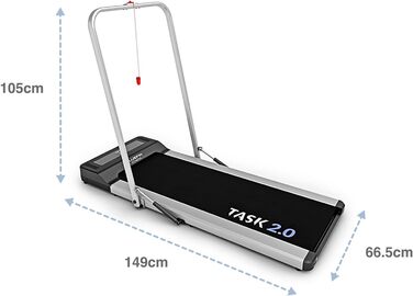 Бігова доріжка Bluefin Fitness Task 2.0 для дому та офісу, складна, 8 км/год, Walking Pad для ходьби та бігу