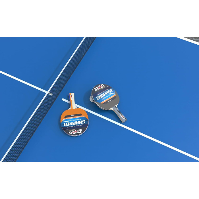 Тенісний стіл-ракетка Stag Iconic Snapper Series (T.T.) | Оранжево-блакитна серія Snapper для тренувань | Яскрава та грайлива