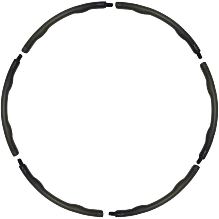 Преміум хулахуп hulaOne Classy Hoop 1,2 кг для фітнесу та схуднення, чорний, для дорослих
