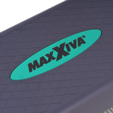 Аеробний степ-платформа MAXXIVA, регульована висота, 80x30,5 см або 67x27 см, бірюзова, для фітнесу та тренувань вдома
