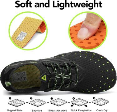 Чоботи для плавання та відпочинку на пляжі Saguaro: аквашузи, серф-шузи для жінок, чоловіків та дітей. Розміри 35-48, чорний колір.