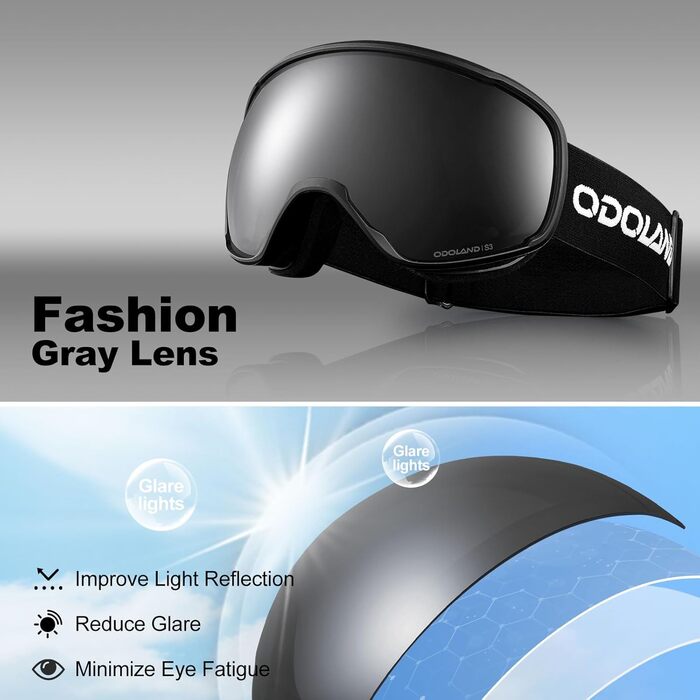 Одаленд Скі-маска для дорослих: сноуборд, лижі, захист від сонця, чорний, VLT 14%