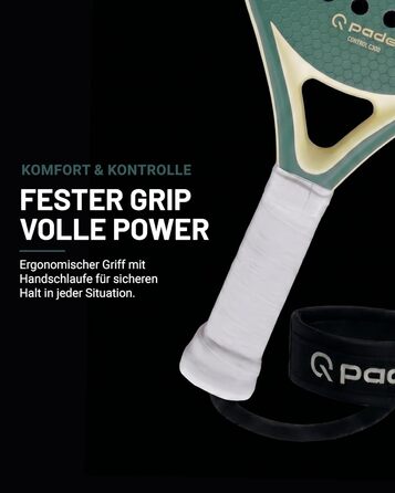 Ракетка для падел Q Padel C300 360g (3K Carbon) – для контролю, легка, унісекс