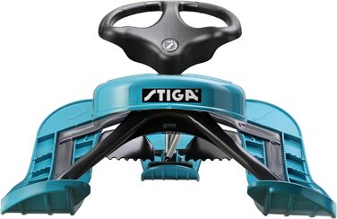 Санки STIGA Snowracer Curve з кермом, гальмом і тросом, сталевий каркас, для дітей та дорослих до 90 кг, зимові санчата від 7 років