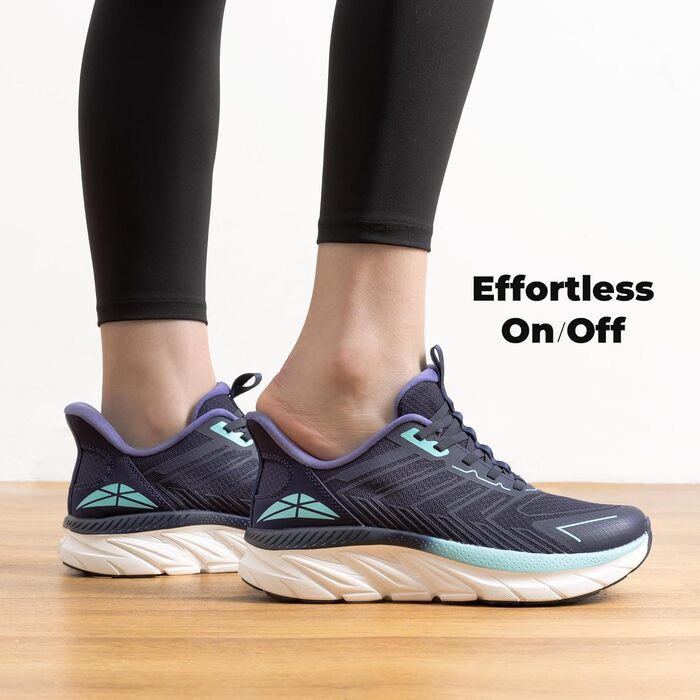 Жіночі спортивні сліпони ALLSWIFIT: зручні, дихаючі, з антиковзаючою підошвою для бігу, тенісу, фітнесу та крос-тренінгу. Білі (41.5 EU, Синій)