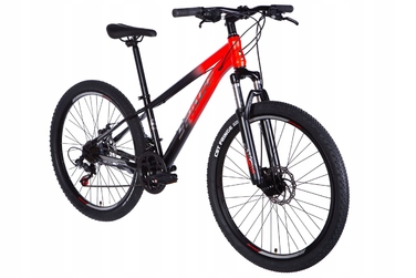 Гірський велосипед MTB Mars 26″, зріст 145–170 см, 21 швидкість, чорний/червоний