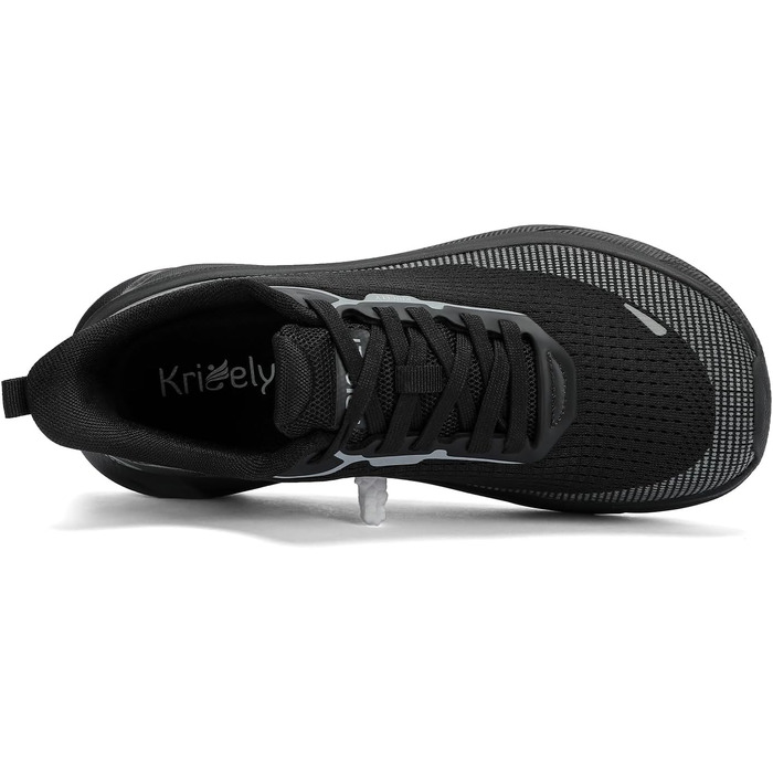 Кріцелі: бігові кросівки для чоловіків з широкою передньою частиною. Ідеальні для трейлраннінгу, бігу по дорогах, трекінгу, спорту та фітнесу. Чорний колір, розмір 44 EU