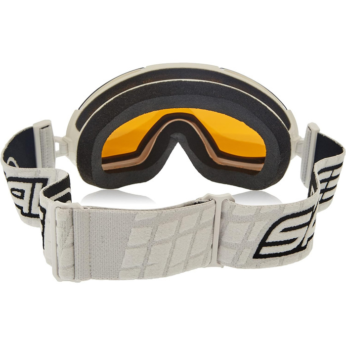 Гірськолижна маска Salice 604 Unisex, біло-чорна, дзеркальні лінзи