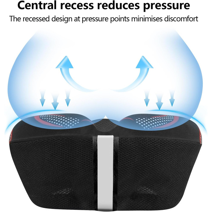 Покриття на сидіння велосипедного сидіння AUVSTAR Gel, гелеве, дихаюче, преміум, для гірського велосипеда, для чоловіків та жінок (Червоний 02)