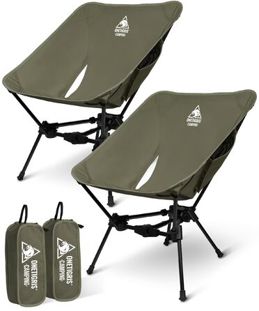 Крісло туристичне складне OneTigris TIGERBLADE, 150 кг, 2 шт., Ranger Green