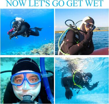 QKURT Теплі рукавички для дайвінгу з неопрену 3 мм - рукавички для дайвінгу, серфінгу, каякінгу, снорклінгу, вітрильного спорту та катання на човні для дорослих