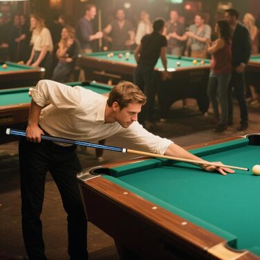 Більярдний кий LOTKEY 58'' (21 oz) з крейдою (2 шт.) - міцний кий з цілісного дерева для професійних гравців