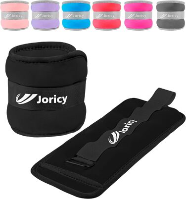 JORICY Обважнювачі на щиколотку і зап'ястя 10 кг (2×5 кг), для чоловіків і жінок, фіолетові, набір для фітнесу, тренувань ніг і рук
