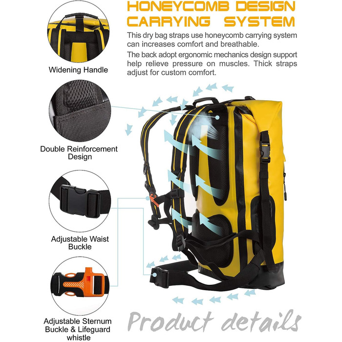 Водонепроникний рюкзак Dry Bag IDRYBAG 20/30/40L: для каякінгу, подорожей, риболовлі