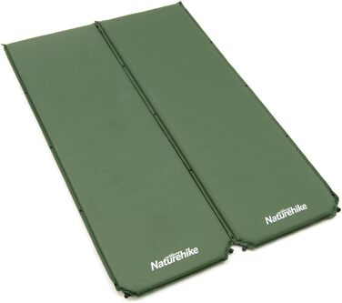 Надувна ізольована каремат Naturehike для кемпінгу та подорожей, 6 см, сірий/темно-зелений