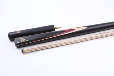 Більярдний кий BCE Heritage Sapele Snooker, магоні, ¾ розміру, 145 см - наконечник 9,5 мм, з подовжувачем 15 см та жорстким кейсом + аксесуари: наконечники ROS Elch, кубик крейди та крейда Riley