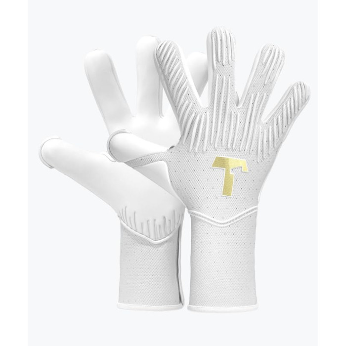 Воротарські рукавички T1TAN Rebel 2.0 White-Out FP з фіксацією пальців для дорослих і підлітків, професійні футбольні рукавички