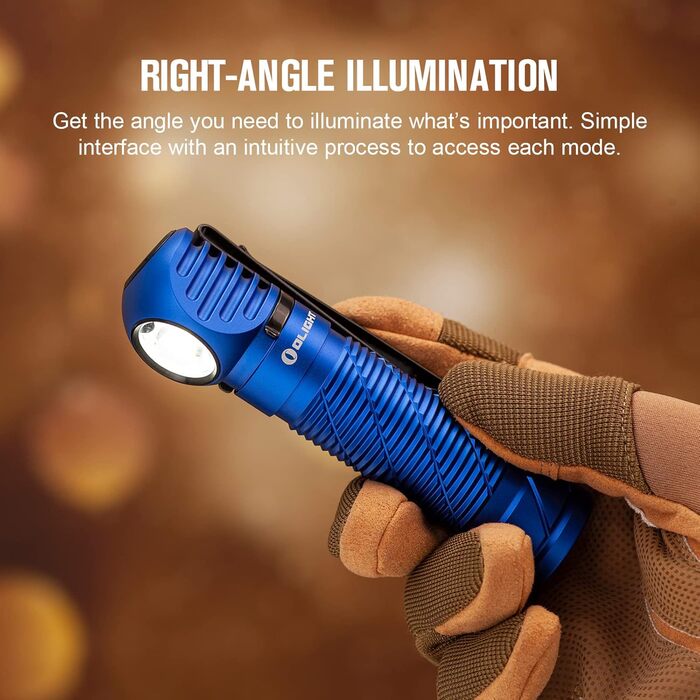 OLIGHT Perun 2: Налобний ліхтар 2500 люмен, 166 метрів освітлення, USB, 5 режимів, таймер, для бігу, риболовлі, кемпінгу (блакитний)