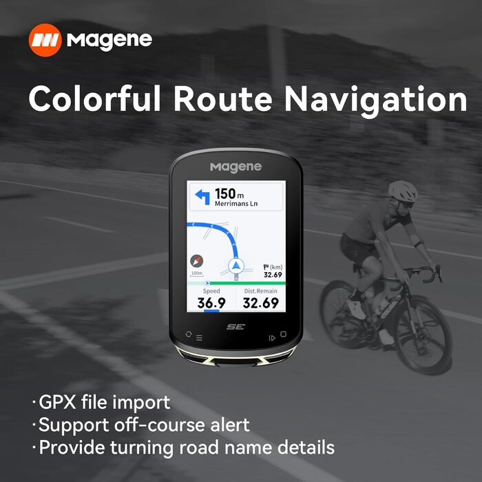 Велокомп'ютер Magene C506SE GPS із навігацією, водонепроникний, кольоровий екран 2,4