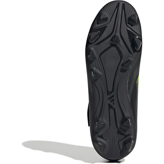 Дитячі футбольні бутси adidas F50 Club Hook and Loop для гри на твердих та багатоповерххових покриттях (35.5 EU, чорний/металік/лимонний)