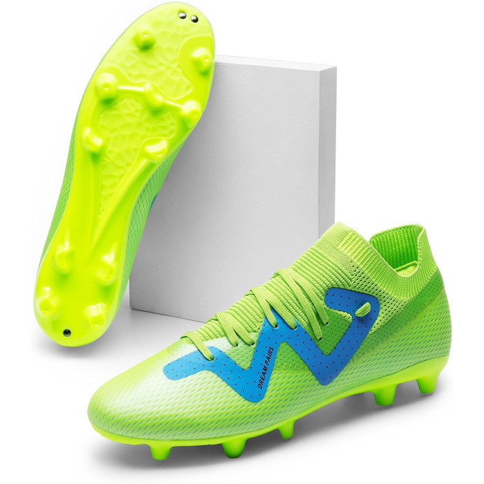 Чоловічі футбольні бутси DREAM PAIRS - професійні, для тренувань та гри на вулиці, 46 EU, неоново-зелені