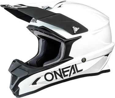 Мотокросовий шолом O'NEAL 1SRS Solid для дорослих, ABS, вентиляція, білий