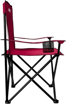 Набір з 2 шт. складних стільців 24MOVE® для кемпінгу та риболовлі з підстаканником - риболовний крісло, складаний стілець для саду, відпочинку, кемпінгу, червоний, поліестер