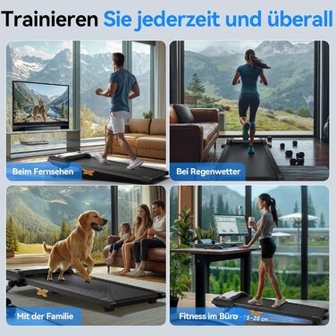 Walking Pad: Тиха бігова доріжка 3-в-1 з регулюванням нахилу до 12%, швидкість до 6 км/год, вантажопідйомність 120 кг, LED-дисплей та пульт керування. Ідеально для дому та офісу (Чорний)