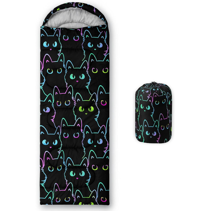 Спальний мішок HOSIMA з м'ячем для холодного клімату, для дорослих, хлопчиків та дівчаток, водонепроникний, теплий, для кемпінгу, піших прогулянок, відпочинку на природі, подорожей, полювання, компресійний мішок Multi 8