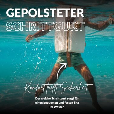 Дитячий жилет для плавання NOARD | Schwimmhilfe з 40+ нашивками для персоналізації | Різні дизайни та розміри | 15–30 кг | 2–6 років | Сертифікований EN 13138-1:2021 для безпечного навчання плаванню | Просто бежевий