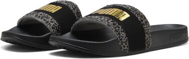 Жіночі шльопанці PUMA Leadcat 2.0 Animal Flair, 42 EU, Puma Black/Gold