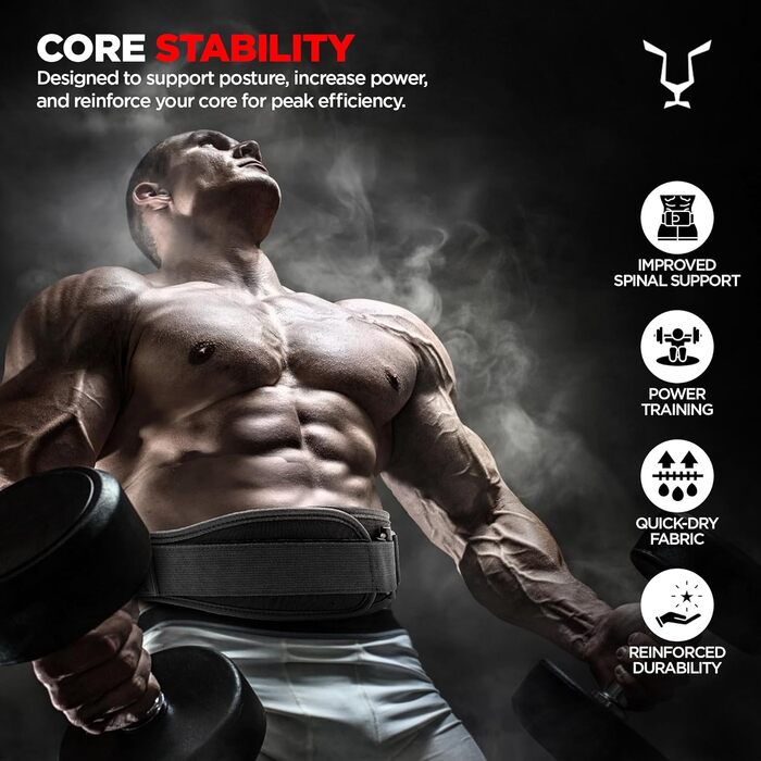 Пояс для важкої атлетики JAG: підтягуючий пояс з автоблокуванням для чоловіків та жінок. Ідеально для бодібілдингу, силових тренувань, важкої атлетики та тренувань у залі. Колір: чорний.